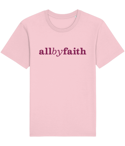 "All By Faith" logo t-shirt pink/raspberry